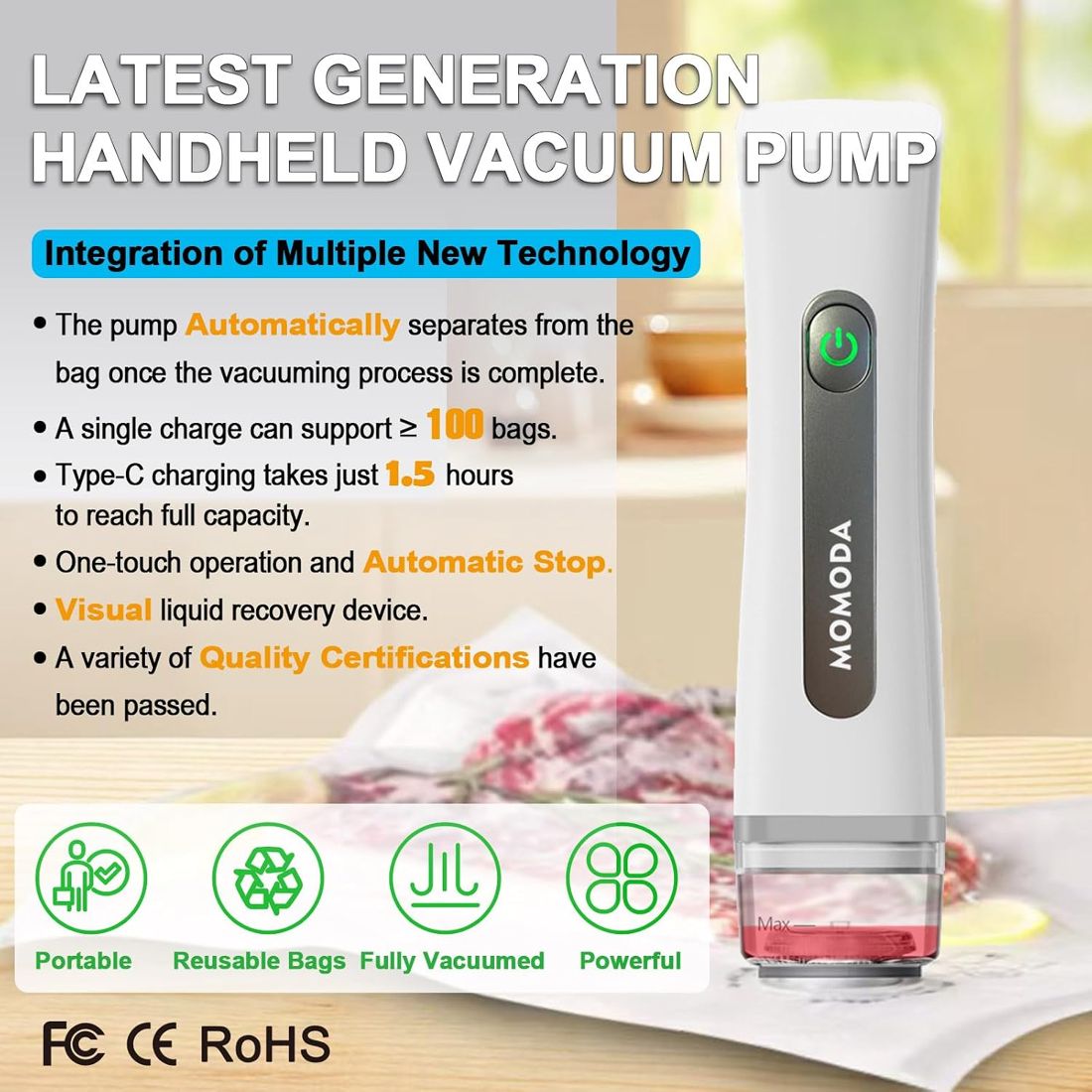 Handheld Vacuum Sealer 55-Piece Kit view 2