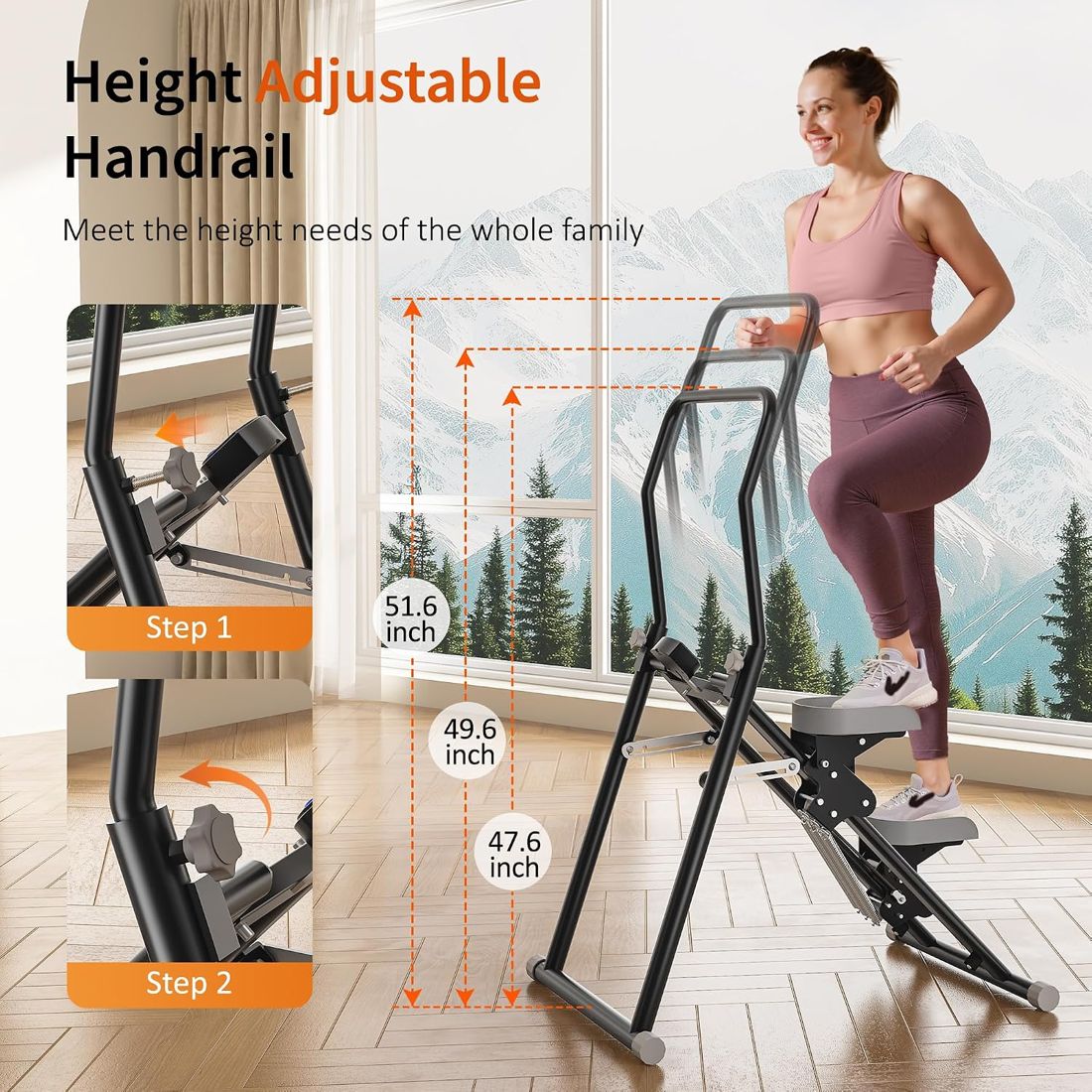 Heavy-Duty Stair Stepper with Handlebar view 5