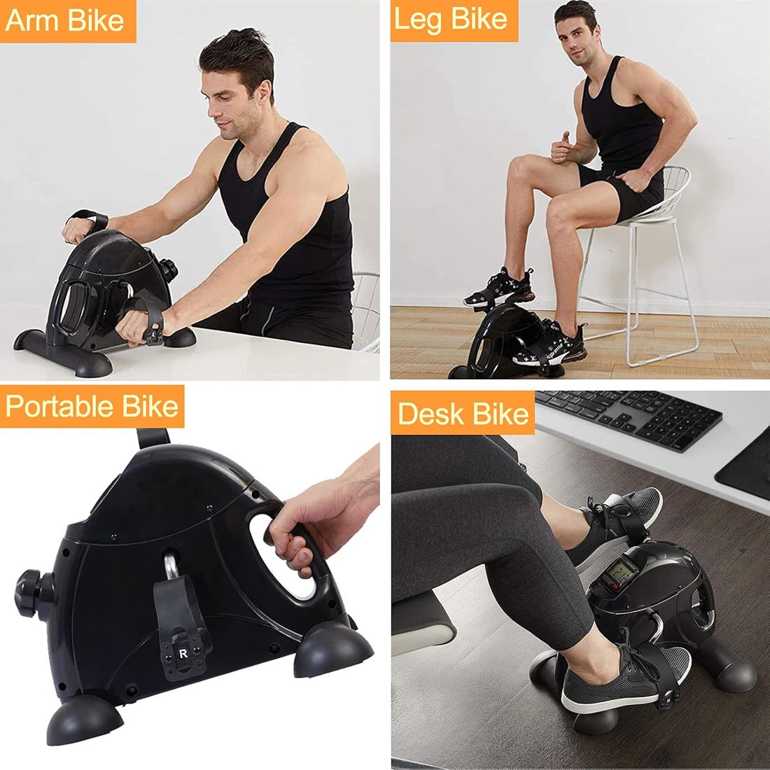 Mini Exercise Bike with Anti-Slip Mat view 2