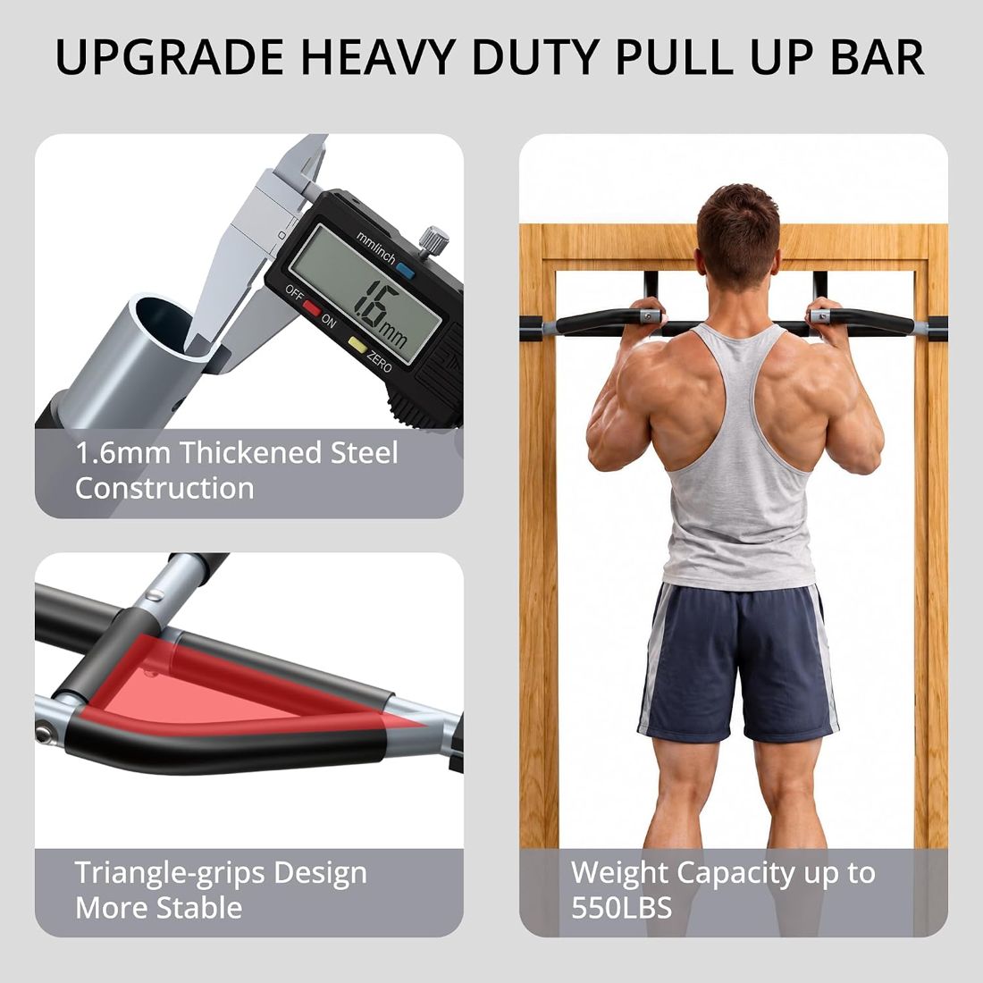 Multi-Grip Doorway Pull-Up Bar view 5