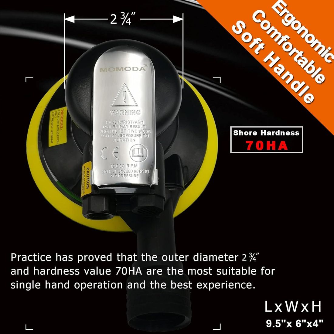 6" Random Orbital Air Sander view 3