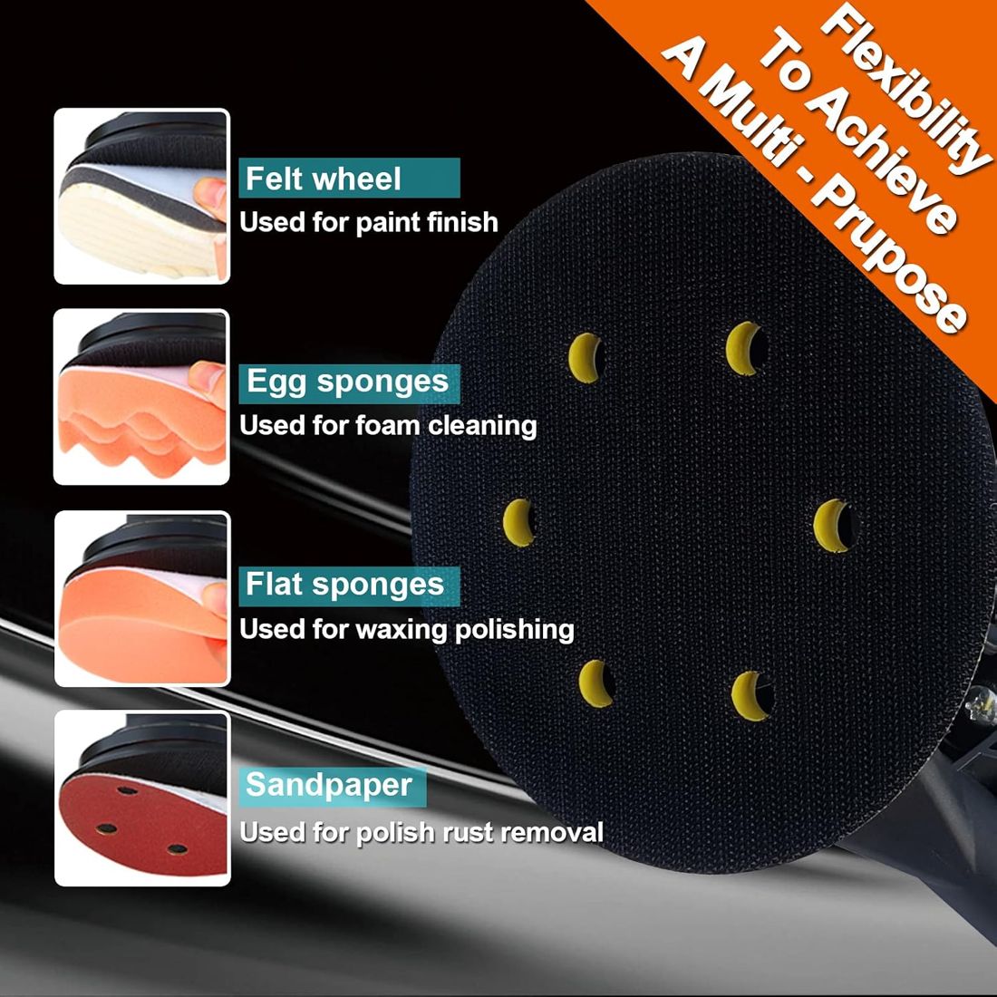 6" Random Orbital Air Sander view 5